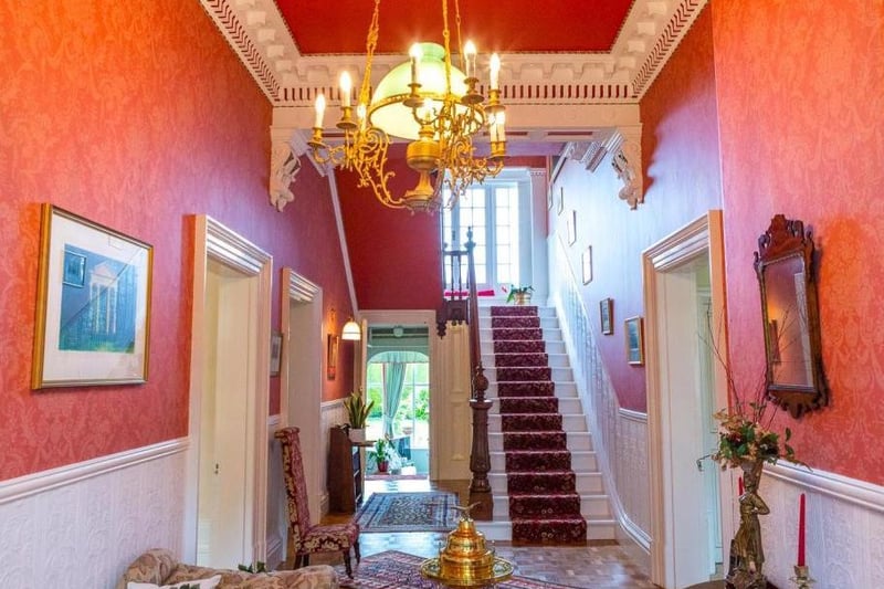 The hallway inside the villa. Photo by Fine and Country