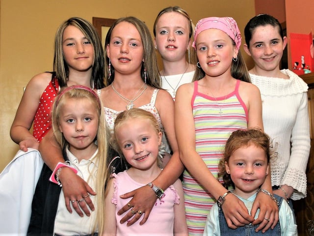Aisling Doherty and the girls smile for the camera at her birthday bash.