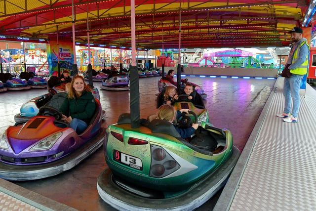 The Bumper Cars are a huge attraction at the Chateau Le Fear Derry Halloween funfair in Ebrington Square. DER2142GS - 037