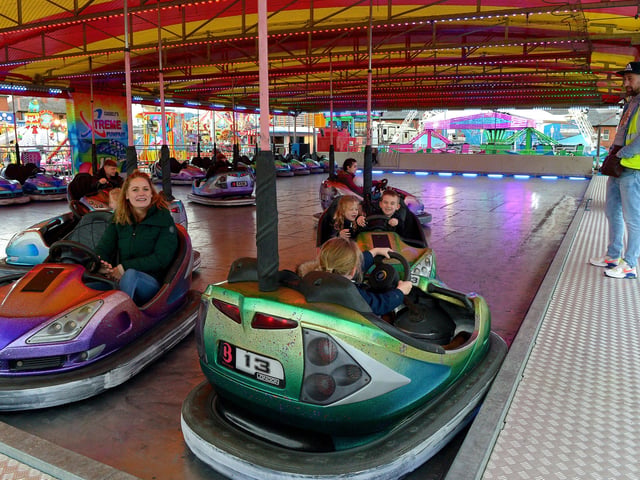 The Bumper Cars are a huge attraction at the Chateau Le Fear Derry Halloween funfair in Ebrington Square. DER2142GS - 037