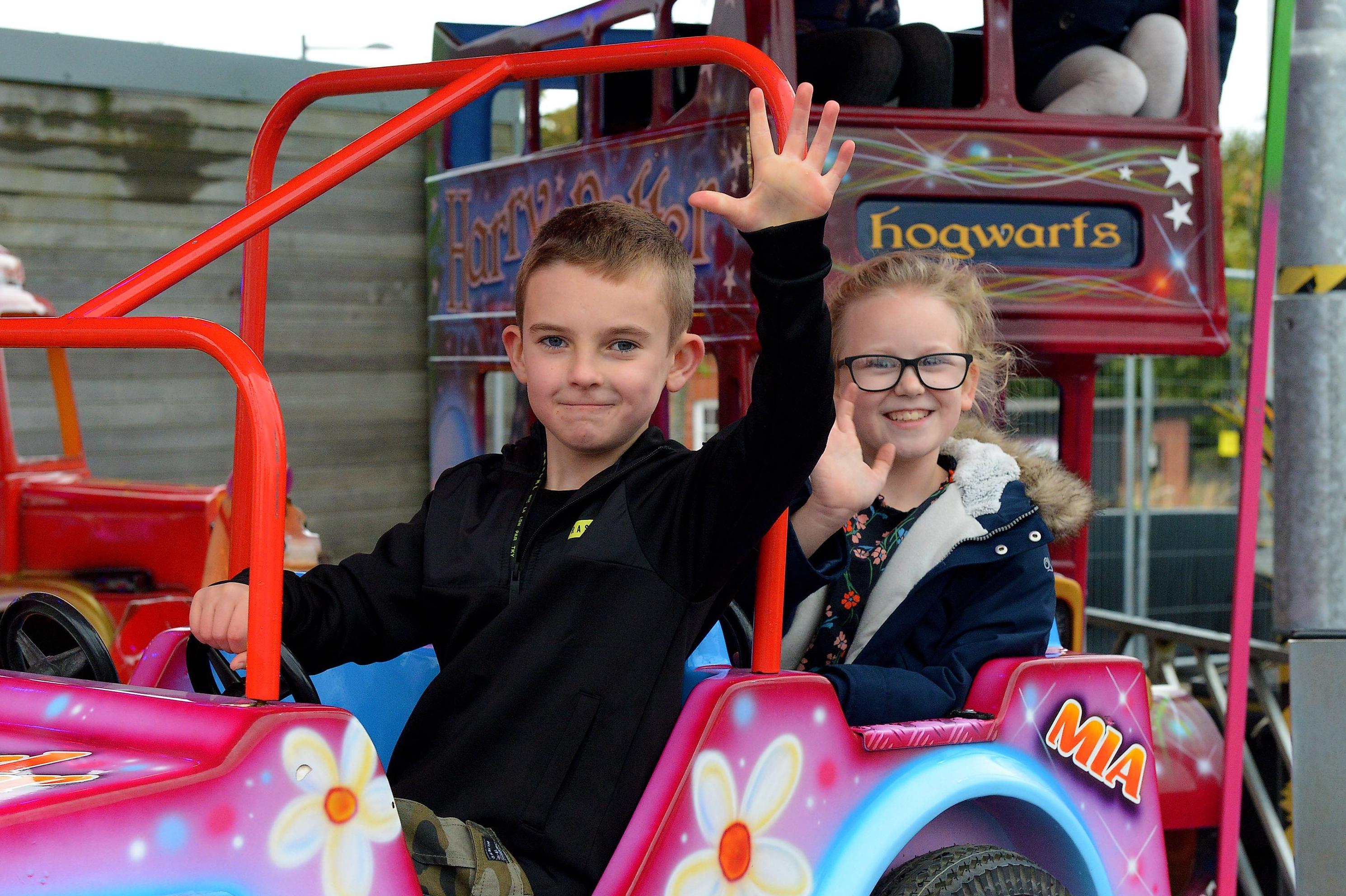 Mitchel Thompson and Mia Cassely had a good time at the Chateau Le Fear Derry Halloween funfair in Ebrington Square. DER2142GS - 033