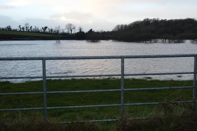 Flooding near Aughnacloy. Image: Mavis Hazelton