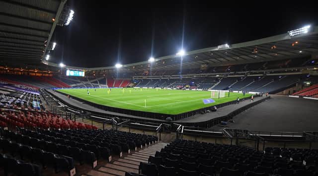 Hearts and Hibs will battle it out in front of a cavernous Hampden Park on Saturday evening. Picture: SNS