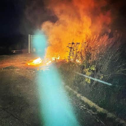 Previous fly-tipping fire in Linlithgow (Photo: Linlithgow Fire Station).