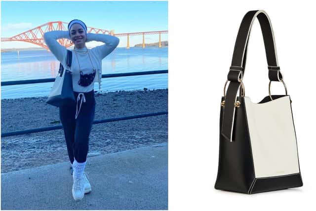 Edinburgh designer known for Meghan Markle bag sees new design worn by The  Princess Switch 3's Vanessa Hudgens