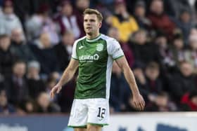 Chris Cadden in action for Hibs during the Edinburgh derby against Hearts