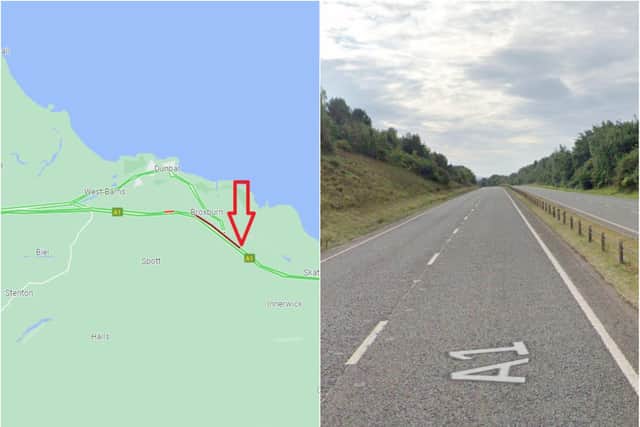 A1: Major motorway closed and police on scene after crash just south of Dunbar