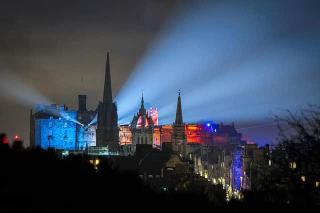 A preview event for Edinburgh Castle's 'Castle of Light' has been cancelled due to adverse weather. (Photo credit: Jane Barlow/PA Wire)