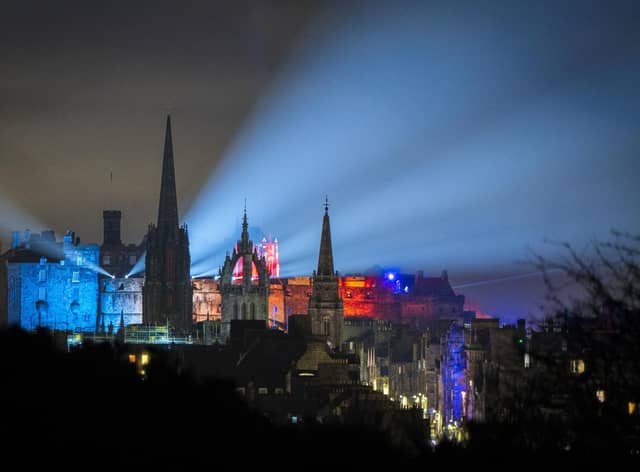 A preview event for Edinburgh Castle's 'Castle of Light' has been cancelled due to adverse weather. (Photo credit: Jane Barlow/PA Wire)