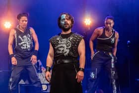 Patricia Panther, Ross Mann and Kimberly Mandindo in Wallace: A Musical