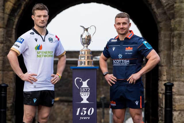 Glasgow Warriors No9 George Horne and Edinburgh scrum-half Ben Vellacott will compete for the 1872 Cup at Scotstoun on Friday night. Picture: Ross Parker / SNS