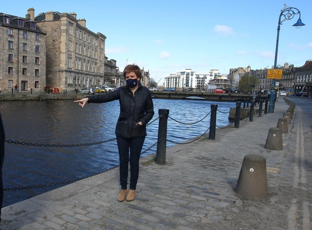 Parts of Leith could be underwater within a lifetime unless politicians like Nicola Sturgeon take climate change seriously (Picture: Fraser Bremner/pool/Getty Images)