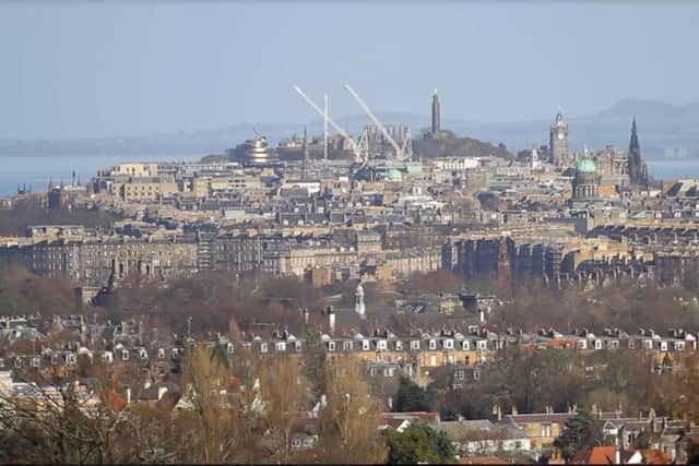 The views towards Edinburgh's city centre from Corstorphine Hill. Picture: Ruairidh Mason