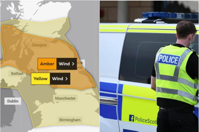 Storm Dudley: Police warn motorists to prepare for delays as amber weather warning issued for Edinburgh and the Lothians