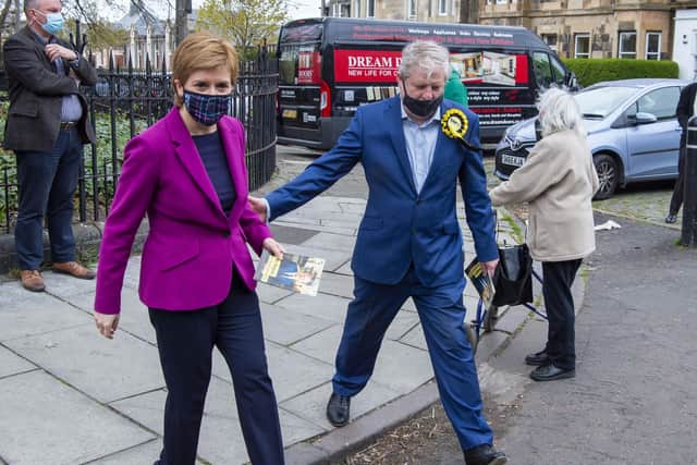 Nicola Sturgeon went campaigning with Angus Robertson in Edinburgh Central during the election  Picture: Lisa Ferguson
