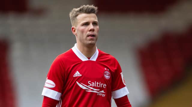 Florian Kamberi in action for Aberdeen