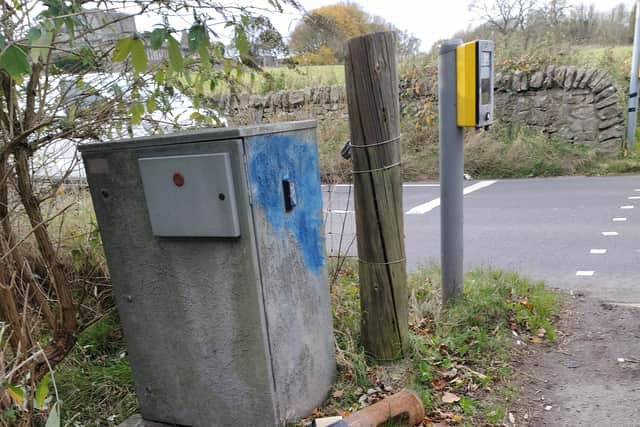 The removed pole suggests how the fly-tipper gained access