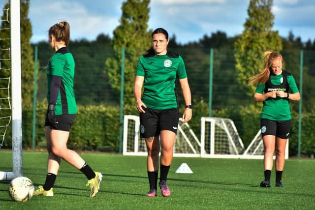 Former Manchester United defender Poppy Lawson is one of a number of players to have joined Hibs Women from English football
