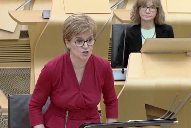 Nicola Sturgeon said: "Images of healthy food rotting in the fields are astonishing". Picture: Scottish Parliament TV