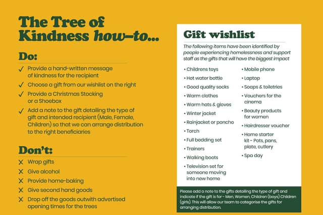 Social Bite have created a gift wishlist for the Festival of Kindness