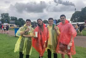 The weather did not dampen spirits as the festival got underway