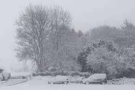 Snow is causing travel disruption in the Borders.
