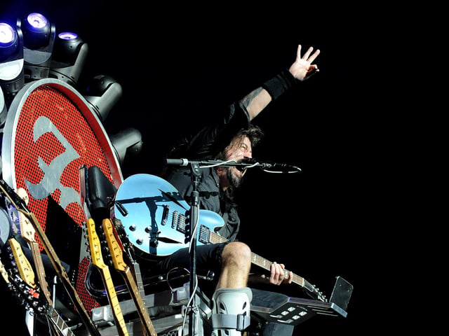 Dave Grohl at BT Murrayfield Stadium in Edinburgh. Photo: Lisa Ferguson.