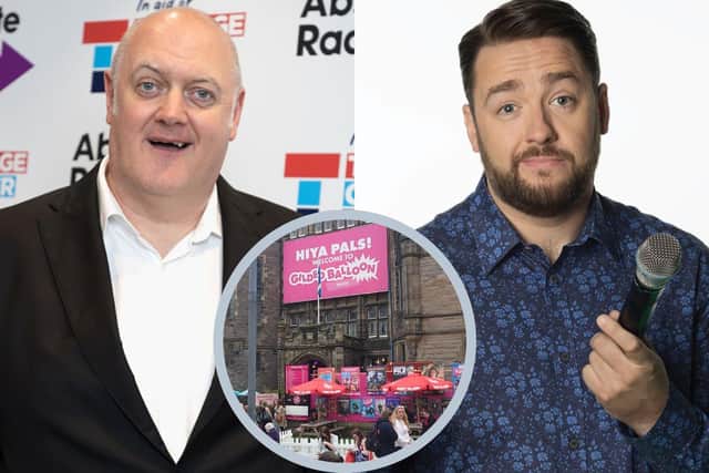 Public figures including Dara O'Briain (left) and Jason Manford (right) supported Georgie, whose Edinburgh Fringe show is on at Gilded Balloon Patter Hoose.