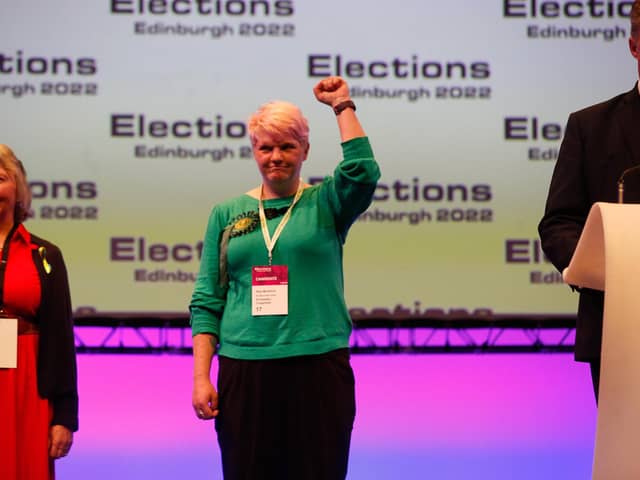 Scottish Green councillor Alys Mumford wins at last year's Edinburgh Council elections (Picture: Scott Louden)