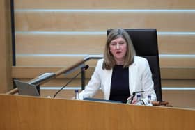 Presiding Officer Alison Johnstone says the new rules for the public attending First Minister's Questions are "deeply regrettable".  Picture: Russell Cheyne/PA Wire