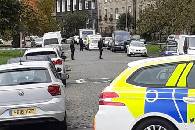 A street in Leith has been cordoned off by police.