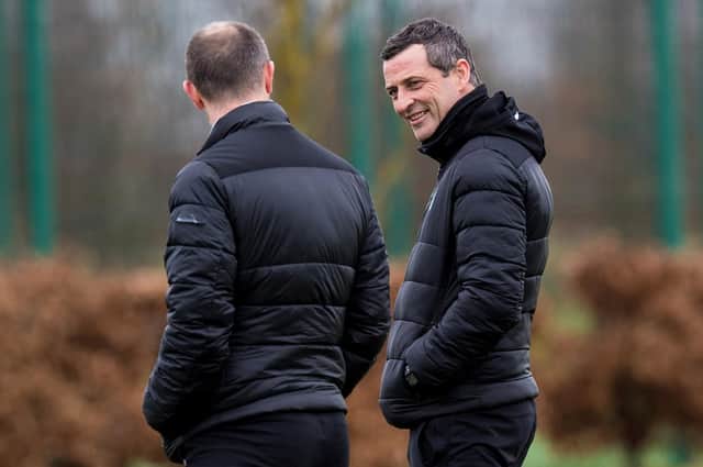 Hibs manager Jack Ross wants his players to remember that they still have advantage in race for third place finish, despite recent defeat. Photo by Ross Parker / SNS Group