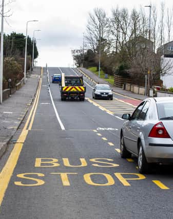 New road marking looking up Drum Brae North restrict traffic flow




Drum Brae North Bus Stop