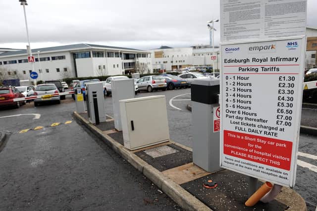 Royal Infirmary of Edinburgh staff have reported having poles and sticks thrown at them by "a group of thugs"