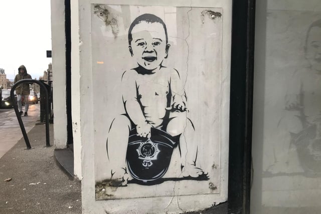 This cheeky chappie can be found outside The Street bar on the corner of Broughton Street and Picardy Place