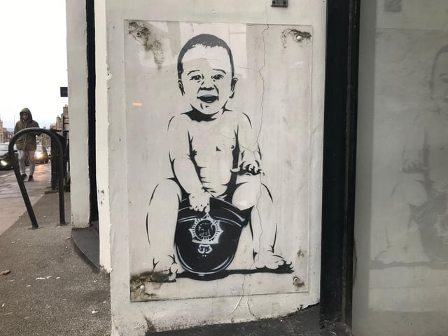 This cheeky chappie can be found outside The Street bar on the corner of Broughton Street and Picardy Place