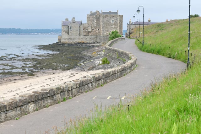 Blackness Castle, in the Firth of Forth, serves as Fort William in Outlander Season 1. It's here where Jamie Fraser is flogged by Black Jack Randall, and he later rescues Claire from the clutches of her husband's depraved ancestor.