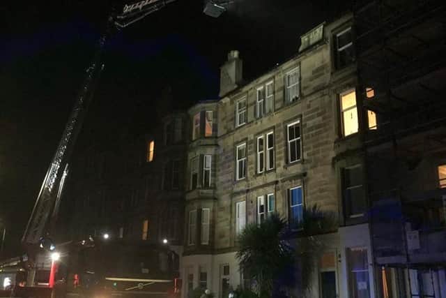 Emergency serviced attended a blaze last night on Brunton Terrace, Edinburgh.