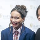 Aftersun star Frankie Corio and writer-director Charlotte Wells on the red carpet at the BAFTA Scotland Awards in Glasgow. Picture: Jane Barlow/PA Wire