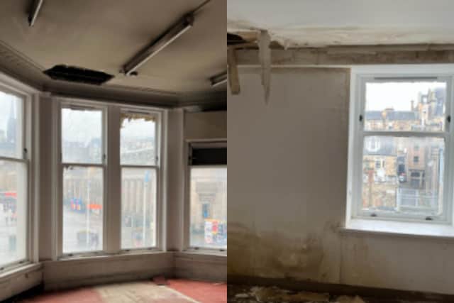 These photos show the dilapidated state of the upper interior of the site on the corner of Princes Street and Hanover Street in Edinburgh city centre.