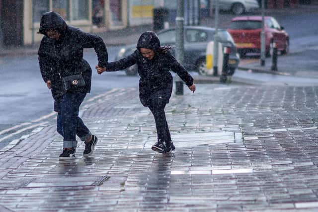 Heavy rain and thunderstorms are set to cause disruption in Edinburgh today. (Photo credit: Getty)