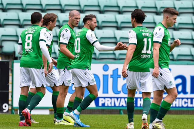 Hibs impressed in beating Kilmarnock 2-1 on the opening day. Picture: SNS