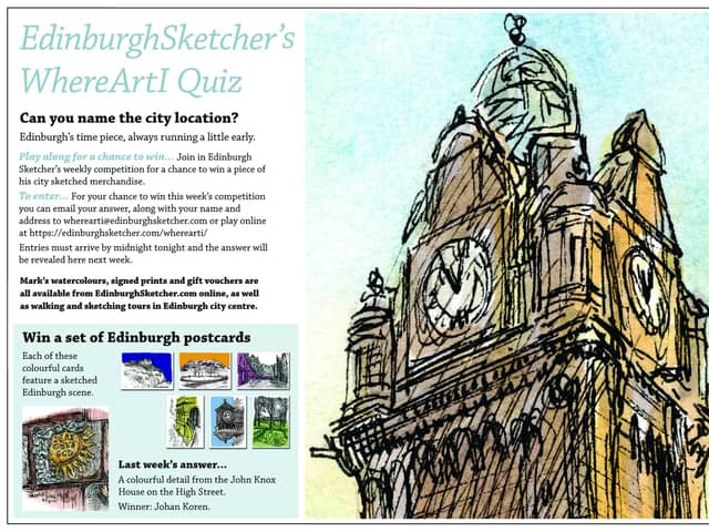 Where Art I? Edinburgh Sketcher, October 10, 2022