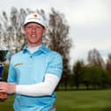 Craig Howie poses with the trophy after his runaway win in the Range Servant Challenge by Hinton Golf at Hinton Golf Club in Malmo. Picture: Luke Walker/Getty Images.