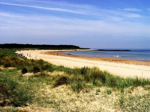 The sandy beach in East Lothian has gorgeous views. On a clear day, from Yellowcraig Beach, you can spot the 1885 lighthouse on Fidra Island, which supposedly inspired Robert Louis Stevenson's book Treasure Island.