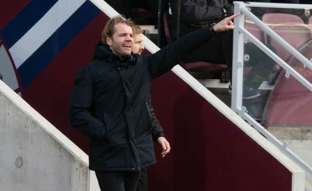 Hearts manager Robbie Neilson against Motherwell.
