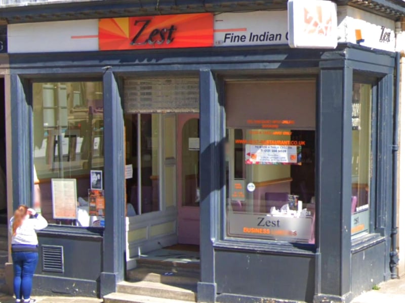 Zest is an Indian and Bangladeshi restaurant in North St Andrew Street, New Town. It has been praised for its pakora, "perfectly cooked" curries, and having the "best peshwari naan" one reviewer had ever tasted.