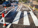 Zebra markings without Belisha beacons are already used on protected cycle tracks as well as at airports and supermarket car parks.   Picture: Lisa Ferguson.