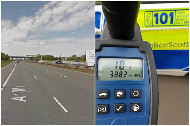 Drivers caught breaking the speed limit on A1