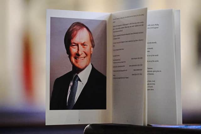 A service of remembrance was held for murdered Conservative MP Sir David Amess, at St Margaret's Church, in central London on Monday (Picture: Jonathan Brady/pool/AFP via Getty Images)